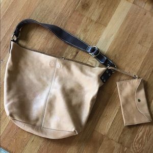 Lucky Brand brown leather boho bag